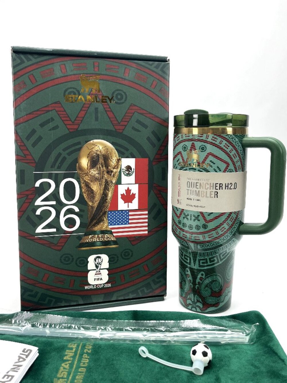 Mexico FIFA World Cup 2026 Limited Edition-New Stanley 40oz Tumbler-Green Handle